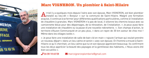 Marc Vigneron ....Un plombier à Saint Hilaire 